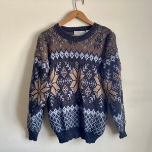 Vintage Functionals | Wool Abstract Grandpa Sweater